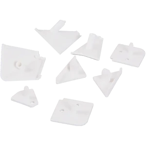 Заглушки к плинтусу ПВХ цвет белый 6 шт