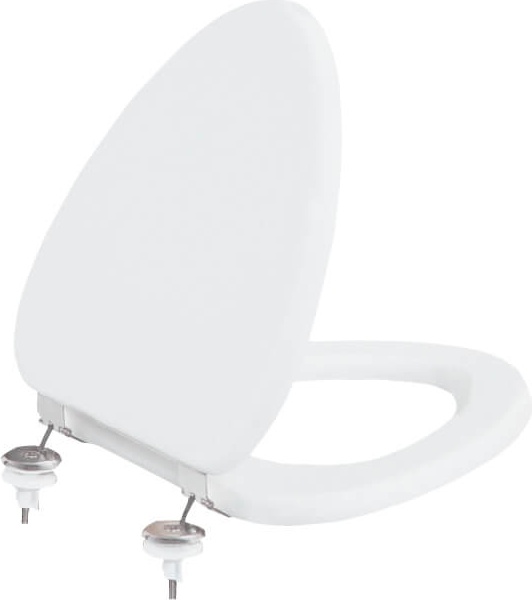 Детское сиденье для унитаза из дюропласта белого цвета с металлическими петлями / KC0802.01.0000E Creavit  - Вид №1