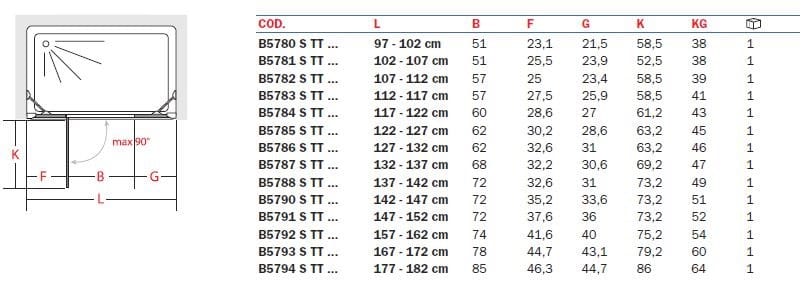 Стеклянная нишевая душевая кабина с распашной дверью INDA® Claire design ARCH-00069118 - Вид №2