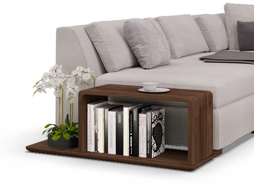 DE.CI Приставной столик из орехового дерева с полкой для журналов Claw 12-unit-100 - Вид №1