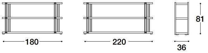 VOLPI Прямоугольная консоль с полками Luigi volpi Lv-28003 - Вид №2