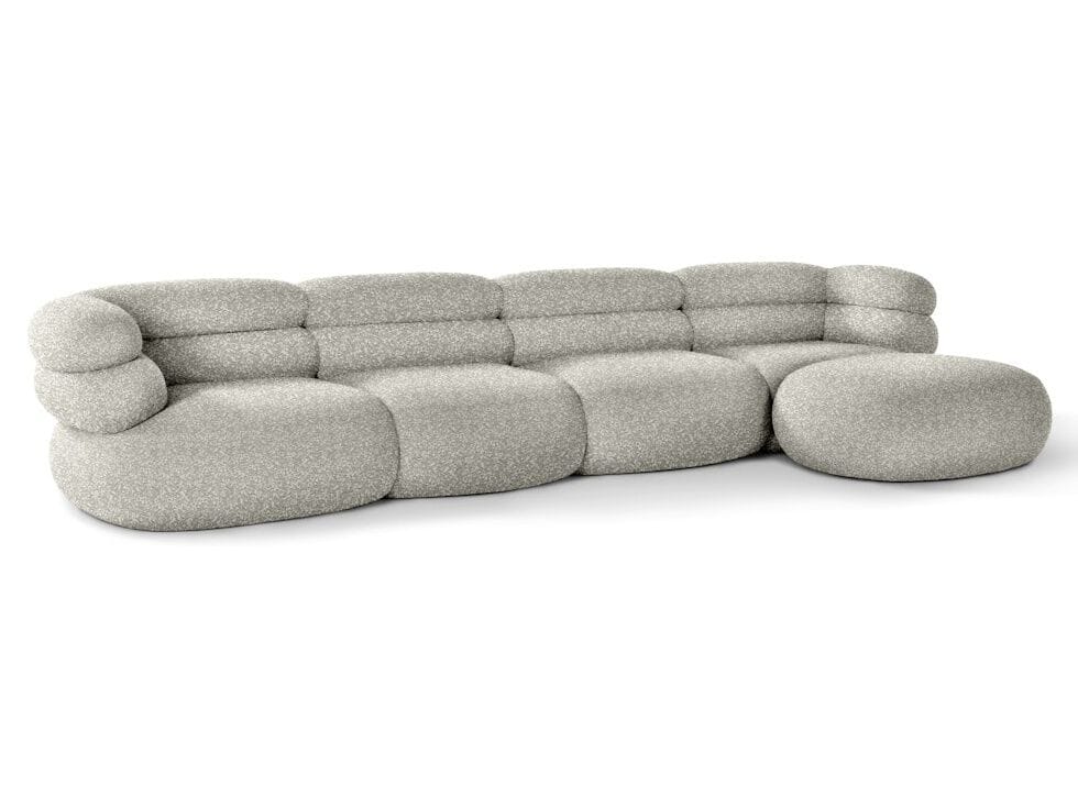 4-местный модульный тканевый диван с полуостровом Knoll Biboni ARCH-00121708 - Вид №5