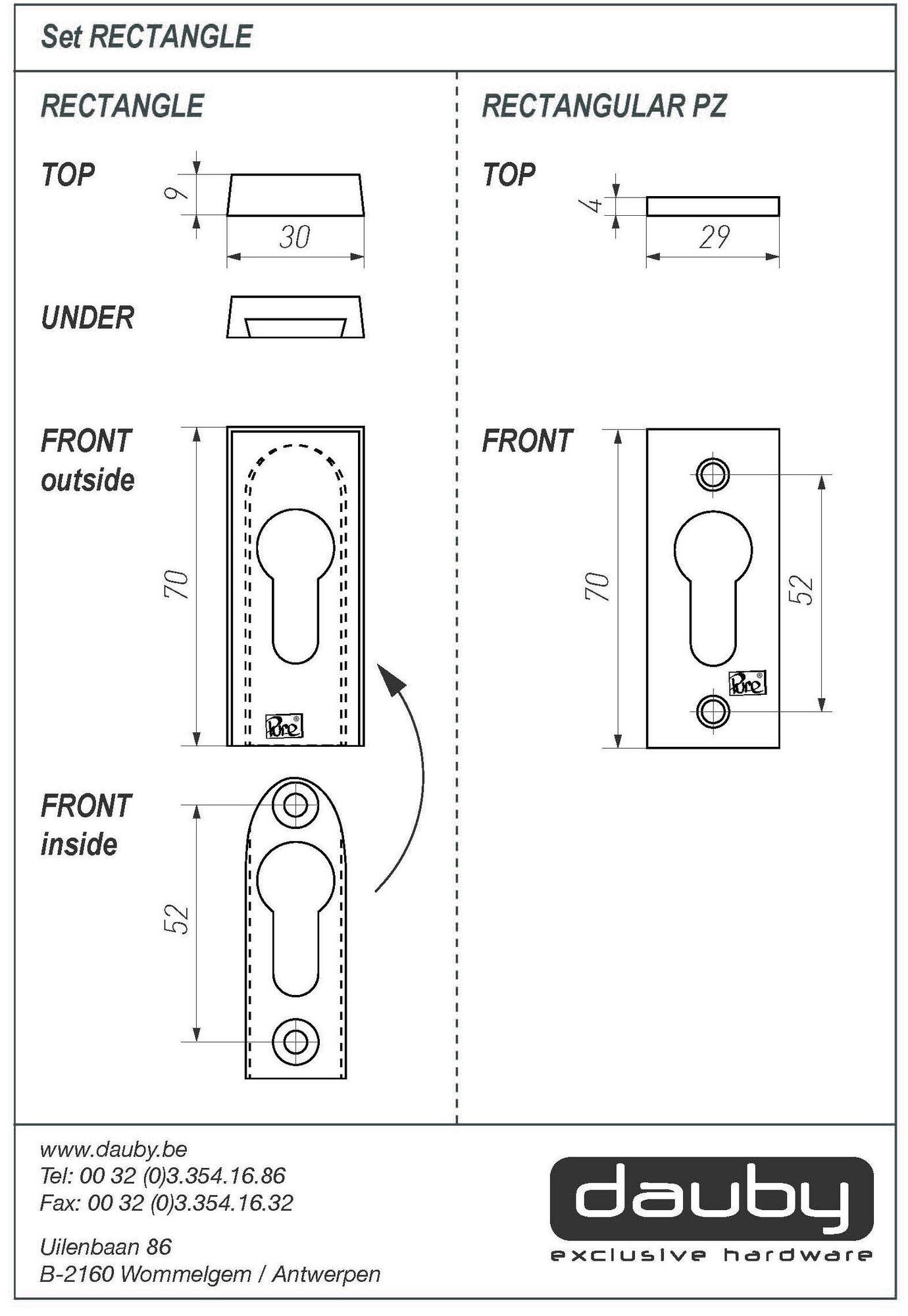 Dauby Прямоугольная насадка Pure® 15084 - Вид №1