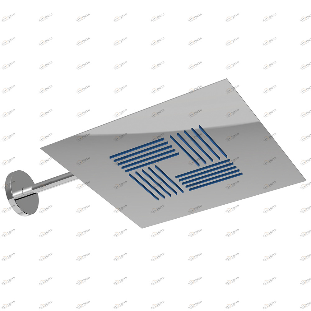 Graffio Квадратная лейка душа 470 × 470 мм с круглым держателем 500 мм. OW802 