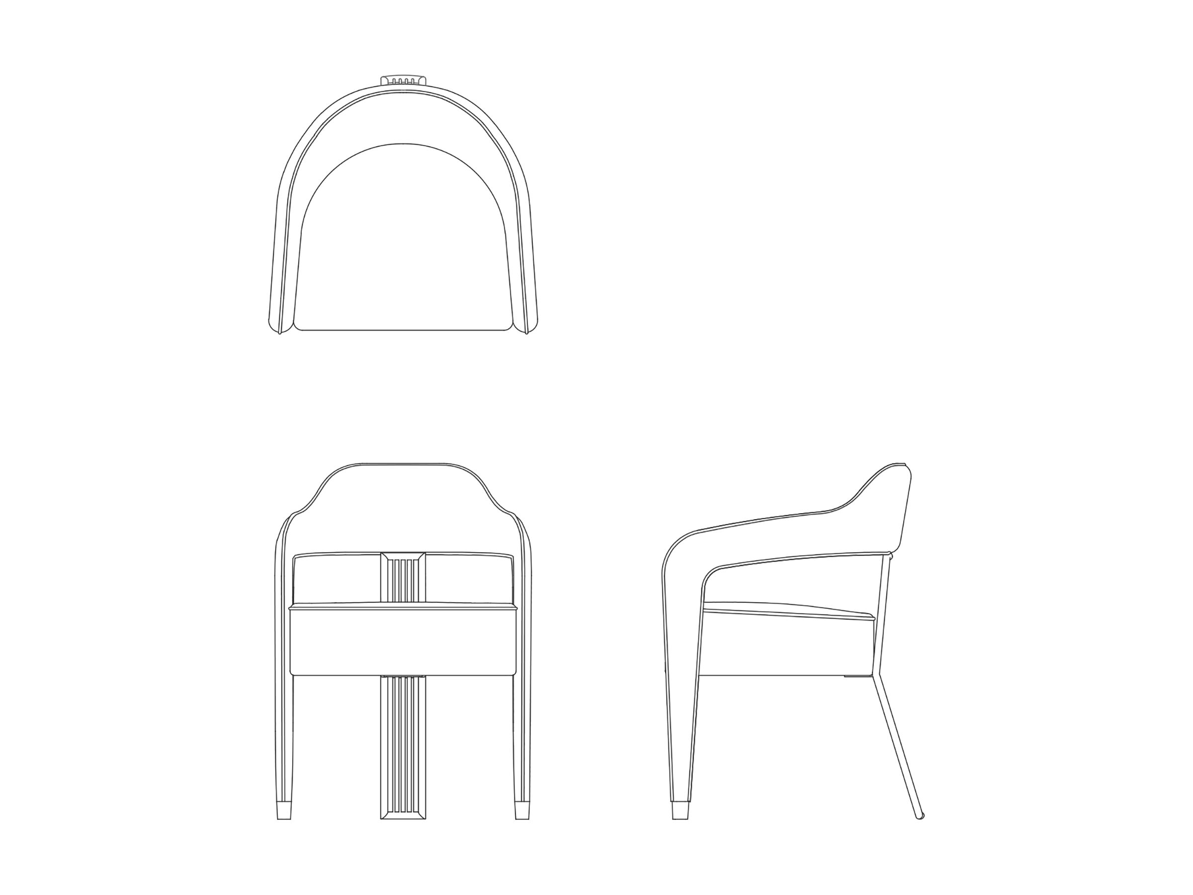 Мягкий тканевый стул с подлокотниками Casa Magna INVICTA II ARCH-00116364 - Вид №15