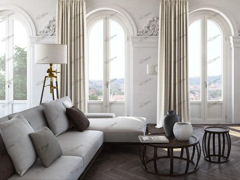 NURITH Французская дверь ПВХ с двойным остеклением sun-id-1414703