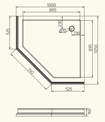 24586 Поддон душевой Migliore Diadema - Вид №3