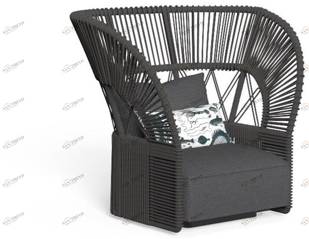 Talenti Веревочное садовое кресло с подлокотниками Cliff decò Clidcplon-c