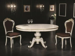 SCAPPINI & C Раздвижной обеденный стол из дерева с основанием 4 звезды 35th anniversary 146/ne