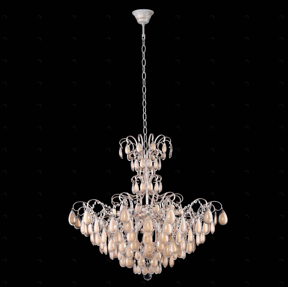 Подвесная люстра люстра Crystal Lux Sevilia SP9 Gold CRYSTAL LUX ДИЗАЙНЕРСКИЕ, SEVILIA 057597 Белый 