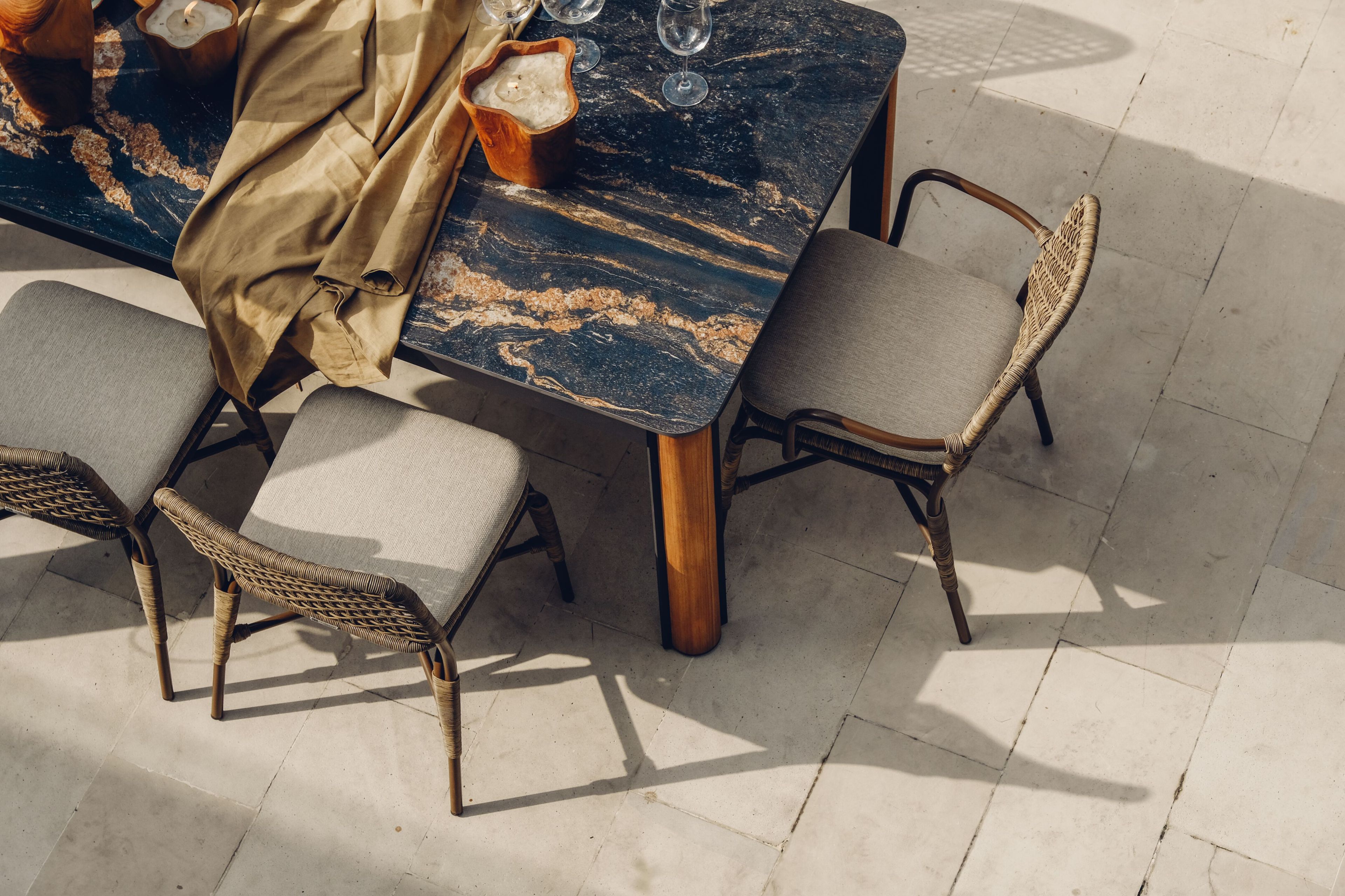 Прямоугольный садовый стол из керамогранита cbdesign Puntolinea ARCH-00137271 - Вид №4