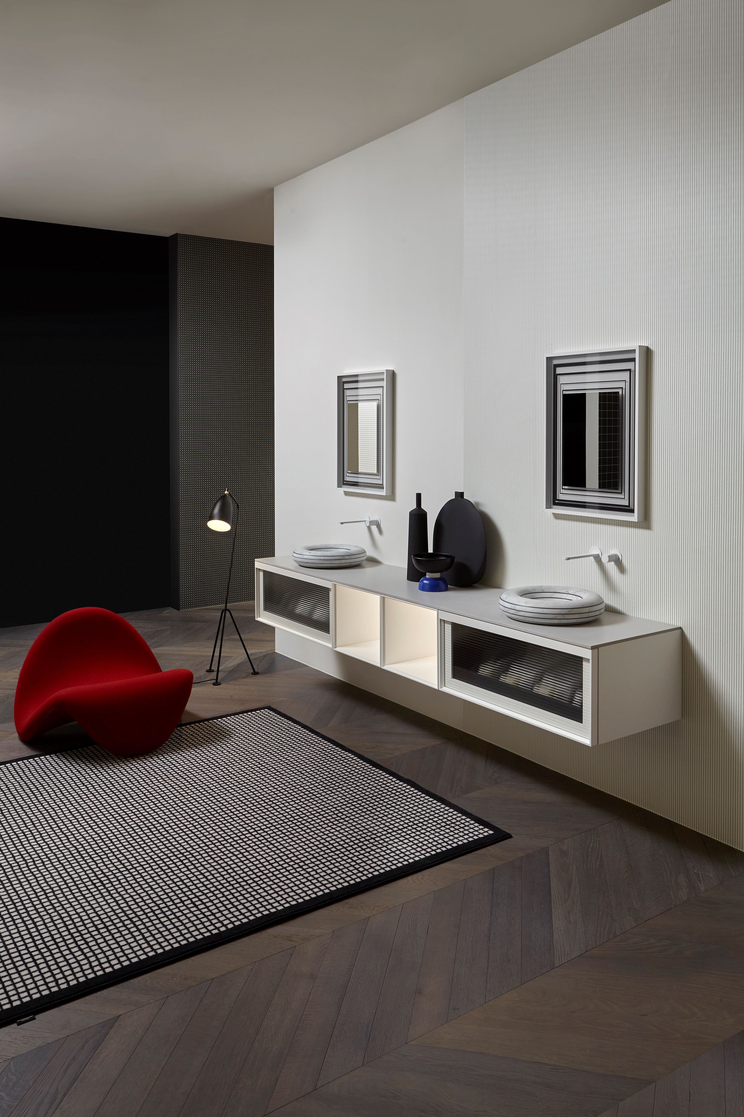 Двойной подвесной умывальник с ящиками Antoniolupi Bemade ARCH-00118616 - Вид №4