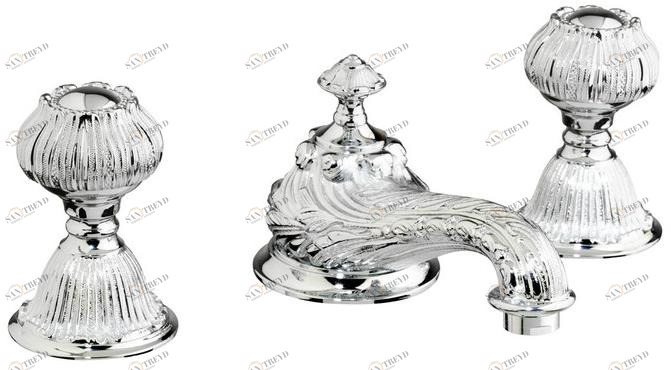 Bronces Mestre Нажмите для мойки на 3 отверстия из хромированной латуни Versailles 230401.a030.50