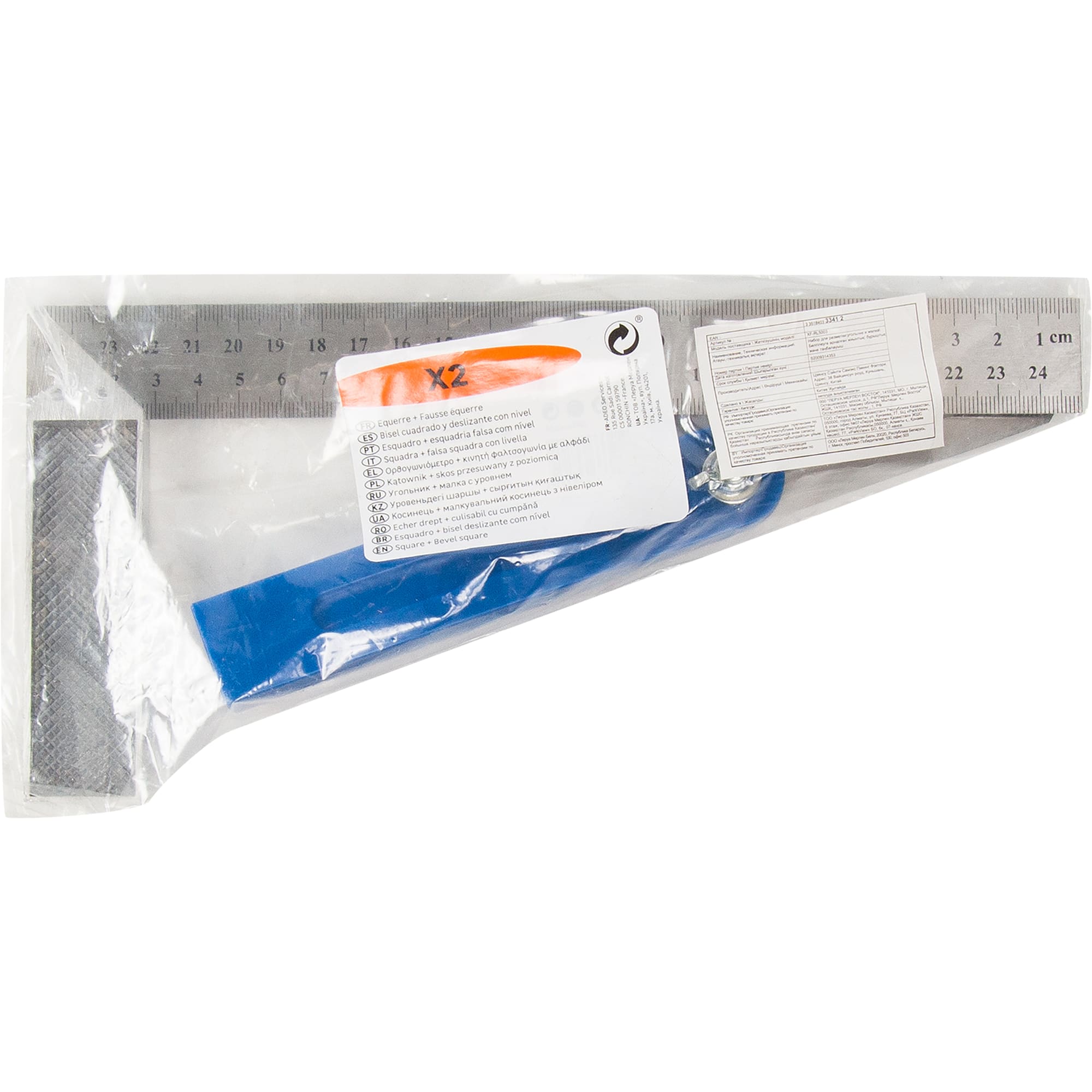 17460191 Набор угольник стальной 250 мм и малка Santreyd  - Вид №2