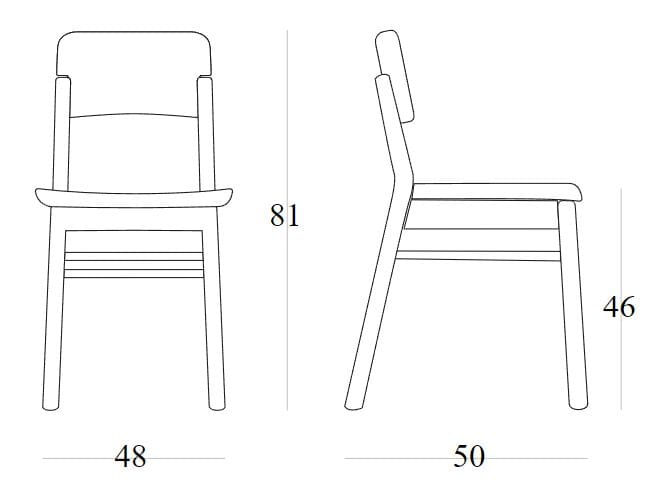 Деревянный стул с открытой спинкой SIPA ARCH-00122513 - Вид №5
