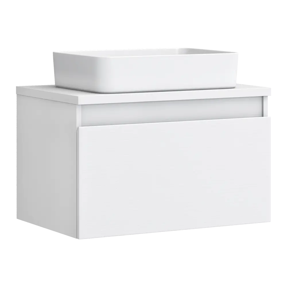 Тумба под раковину подвесная Vigo Matteo 70 см цвет белый STLM-2093392 - Вид №1