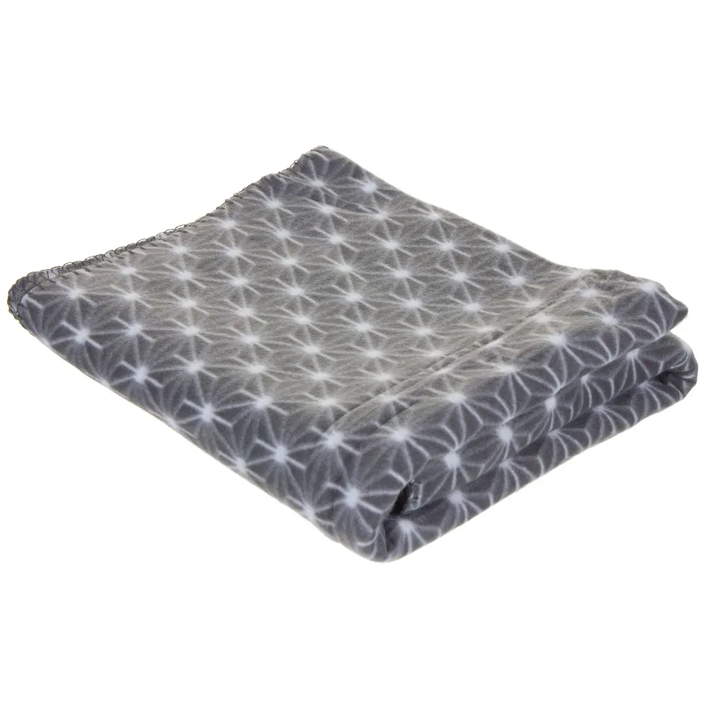 Плед «Наталия» 130x170 см флис цвет серо-белый Santreyd STLM-2034746