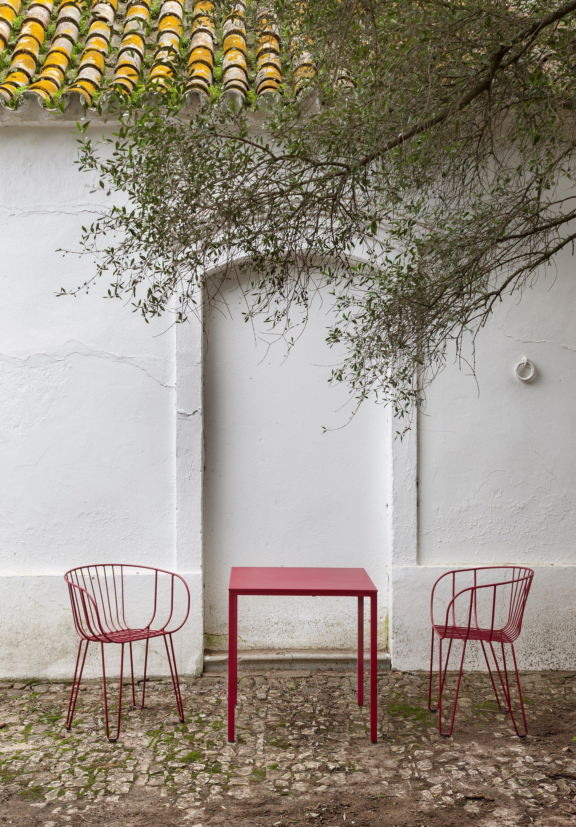 Штабелируемый садовый стул из оцинкованной стали iSimar оливковое дерево ARCH-00019547 - Вид №5