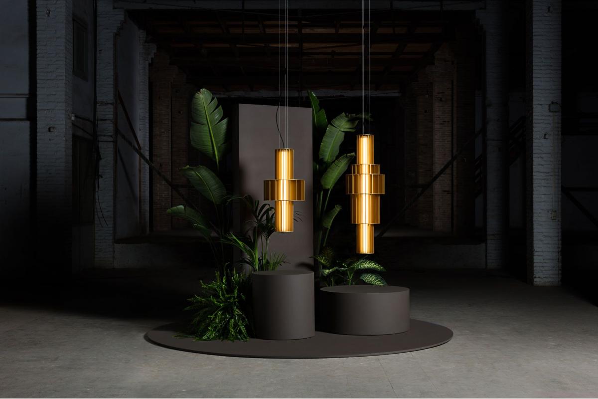 089722 Подвесной светильник T GR золотой Parachilna Babel Santreyd - Вид №3