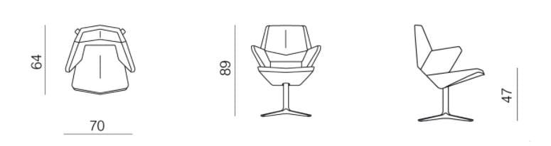 Мягкий стул с подлокотниками prostoria Trifidae ARCH-00112121 - Вид №5