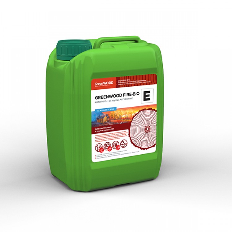 GWF-ES/05 GreenLAB GREENWOOD FIRE-BIO E Готовый раствор, 5 л, АНТИПИРЕН I-ой группы, АНТИСЕПТИК 