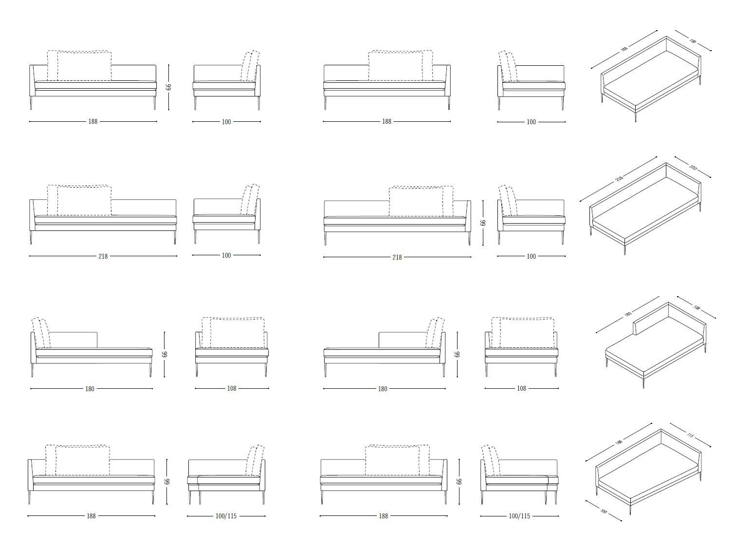 Тканевый диван с полуостровом COR Pilotis ARCH-00002323 - Вид №7