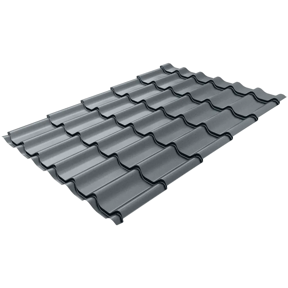 Металлочерепица 0.45 мм 1180x2200 мм RAL 7024 серый Santreyd STLM-2067531 - Вид №1