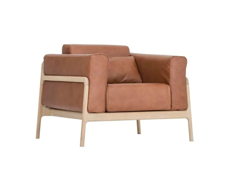 Кожаное кресло с подлокотниками Gazzda Фавн ARCH-00005546