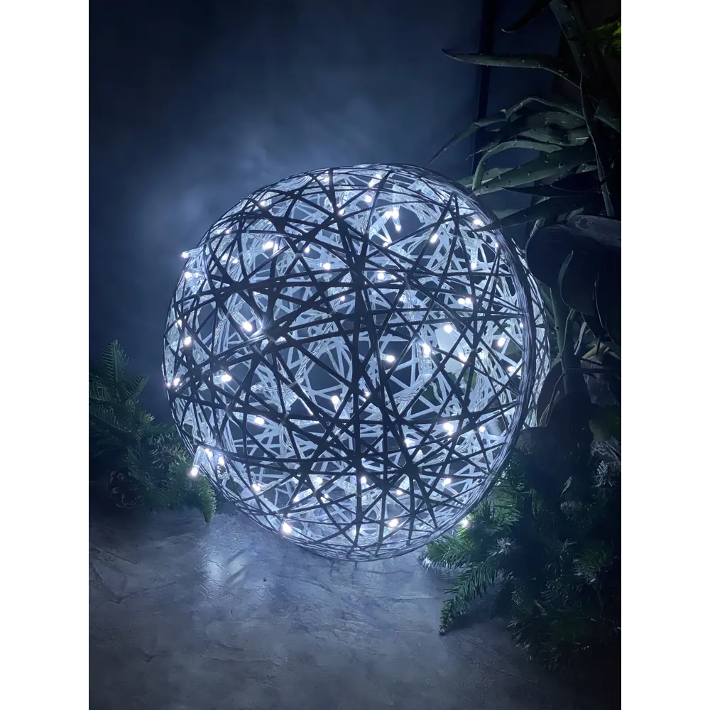 Электрическая светящиеся фигура Шар 100 LED 20x20x20 см теплый белый свет 86164044 STLM-2088615 AJURIO 
