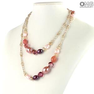 3965 ORIGINALMURANOGLASS Колье Лепестки - Коллекция Antica Murrina - муранское стекло OMG 60 см