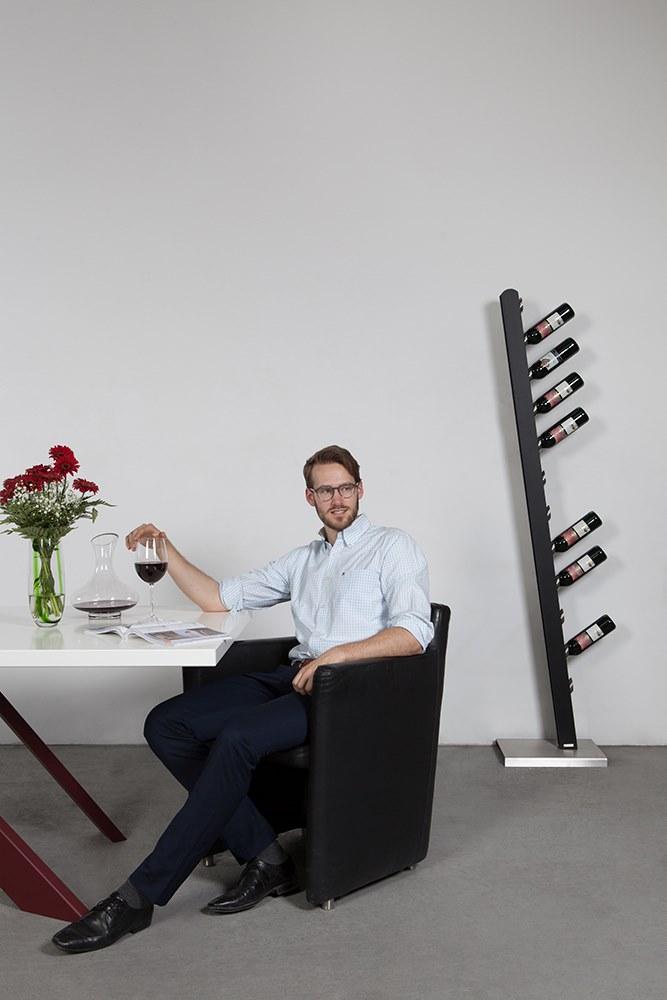 Wissmann raumobjekte Стальной напольный держатель для бутылок  582  - Вид №7