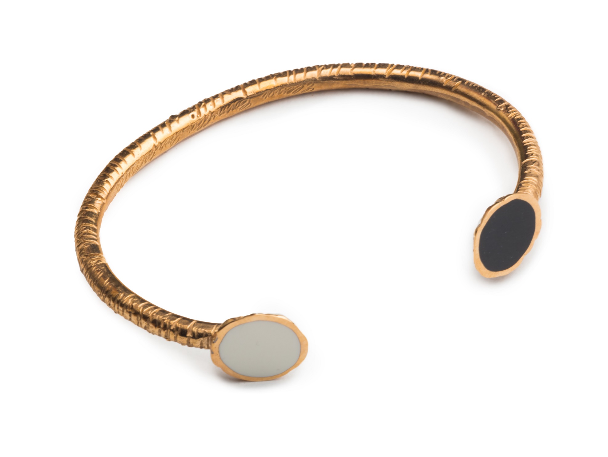 EB301 Браслет, эмаль белая и черная, бронза ELENA BERTELLOTTI Santreyd 