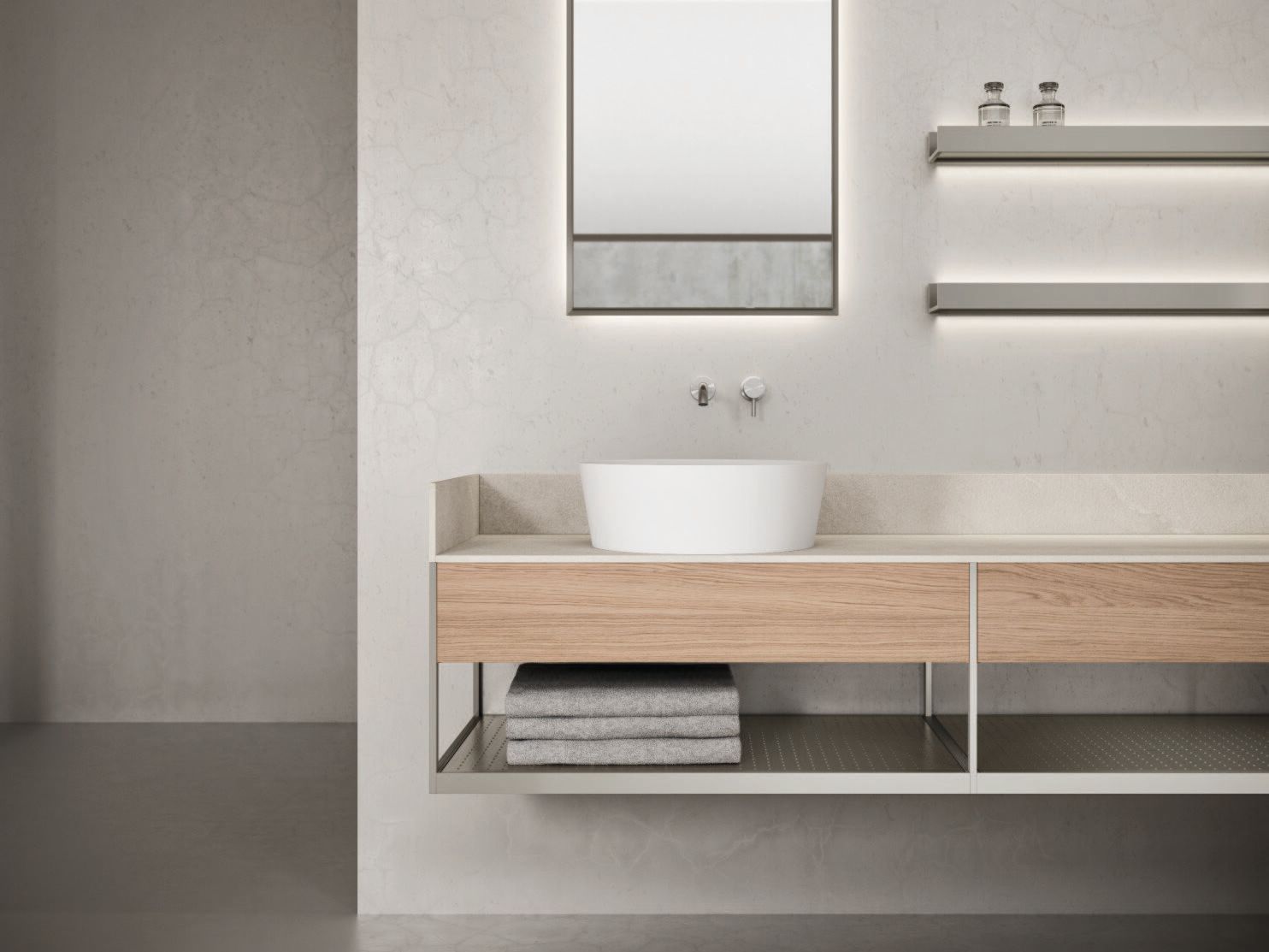 Мебель для ванной комнаты из дуба и алюминия Noorth Fjord ARCH-00098259 - Вид №2