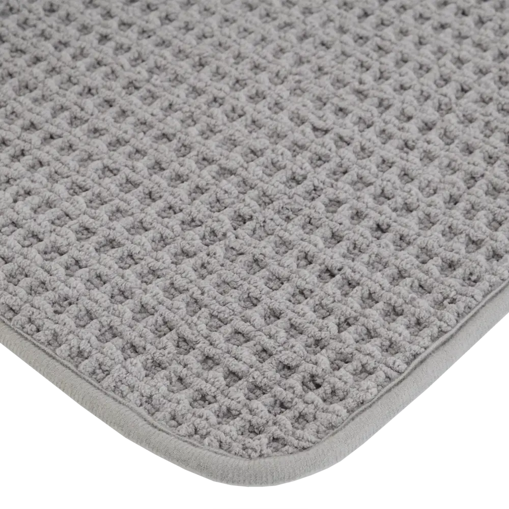 Коврик для ванной комнаты Swensa String 80x50 см цвет серый BSM STLM-2195318 - Вид №1