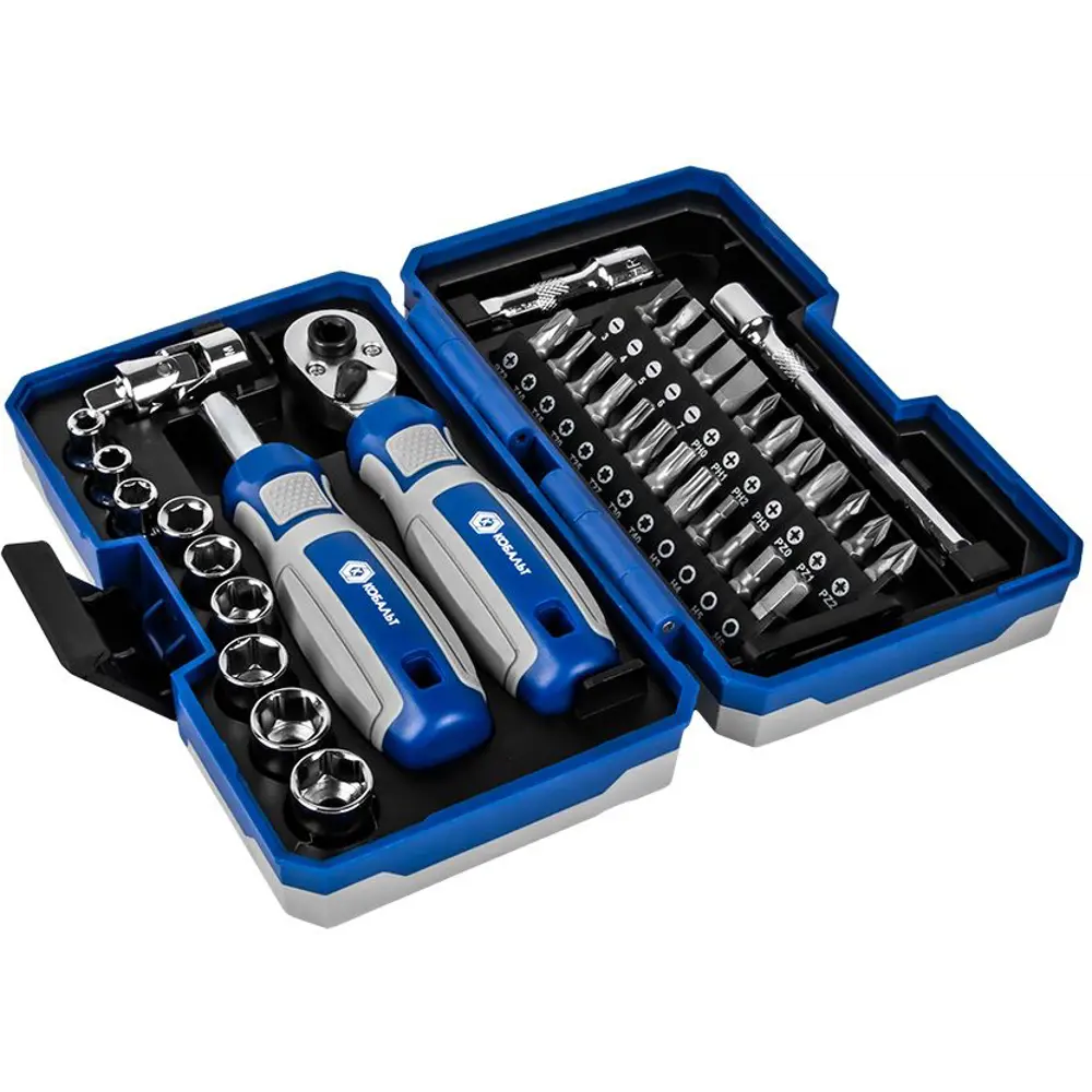 Набор инструментов КОБАЛЬТ 915-069 с головками и битами 38 предметов 89374119 STLM-1565962 - Вид №2