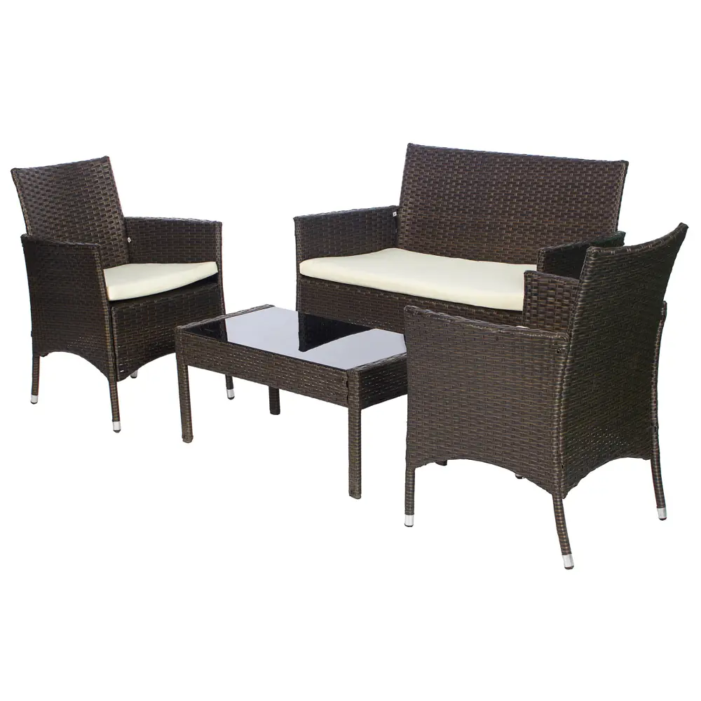 Набор садовой мебели «Кофейный» 4 предмета, полиротанг Santreyd STLM-2084126