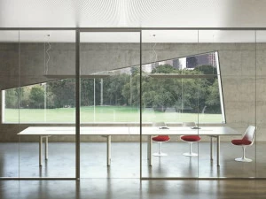 FANTONI Стол для совещаний прямоугольный лакированный Mèta