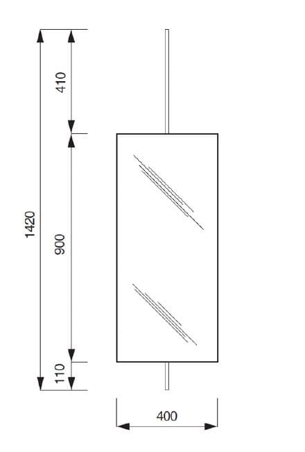 Прямоугольное зеркало с рамой стены Boffi ELEMENTI ARCH-00144432 - Вид №2