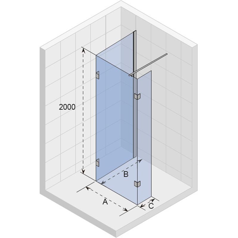 GP45200 Неподвижная стенка Riho Polar Santreyd - Вид №1