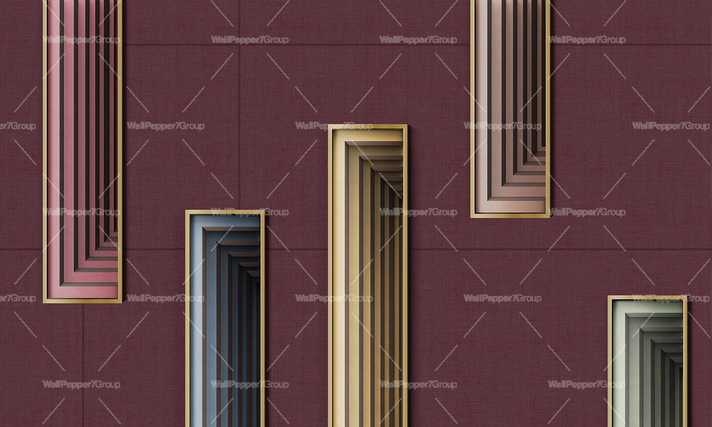 Геометрические обои ПВХ бесплатно, экологически чистые, моющиеся WallPepper VARCHI ARCH-00073477 - Вид №1