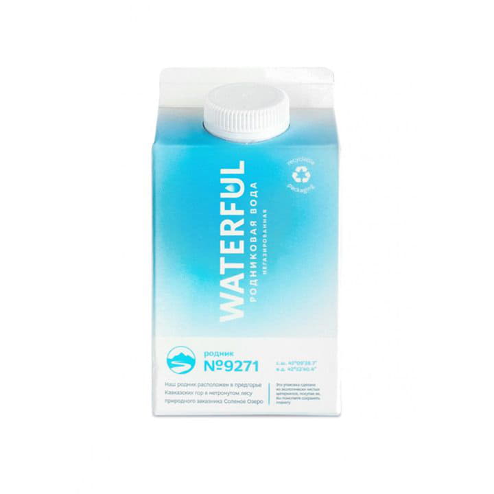Вода минеральная родниковая WATERFUL негазированная 0,5 л Santreyd 3207