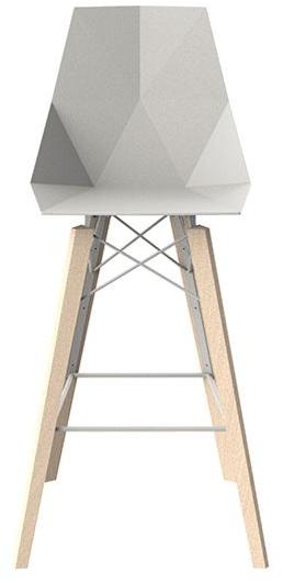 VONDOM Барный стул из полипропилена с подставкой для ног Faz wood 54301, 54301f - Вид №2