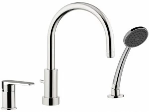 Rubinetterie Mariani Комплект для ванны из хромированной латуни на 3 отверстия с ручным душем Artic 237-at