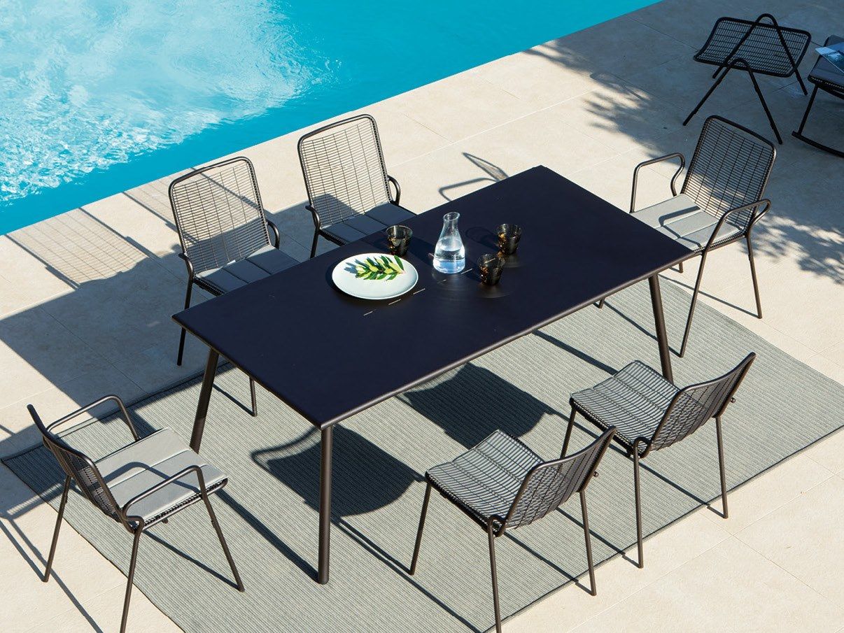 Металлический прямоугольный садовый стол Vermobil Roma ARCH-00008060 - Вид №4