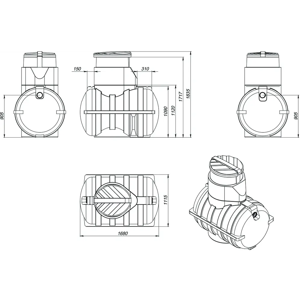 Биофильтр Rostok Плюс 110 мм Santreyd STLM-2021810 - Вид №3
