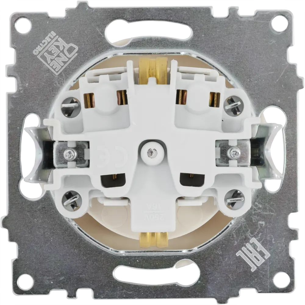 Розетка встраиваемая Onekey Florence с заземлением со шторками цвет бежевый ONEKEYELECTRO STLM-2088769 - Вид №4