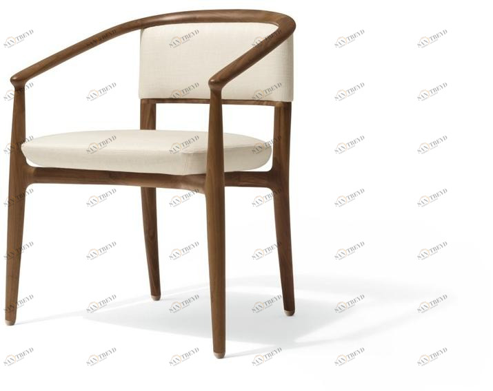 Giorgetti Кресло из орехового дерева с подлокотниками sun-id-1495428