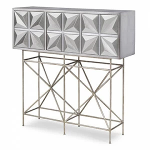 Консольные столы 07207-850-017 Snowflake Console Table - Silver Leaf Ambella
