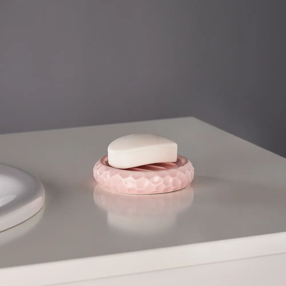 Мыльница Rosy керамика цвет розовый MOROSHKA STLM-2055171 - Вид №5