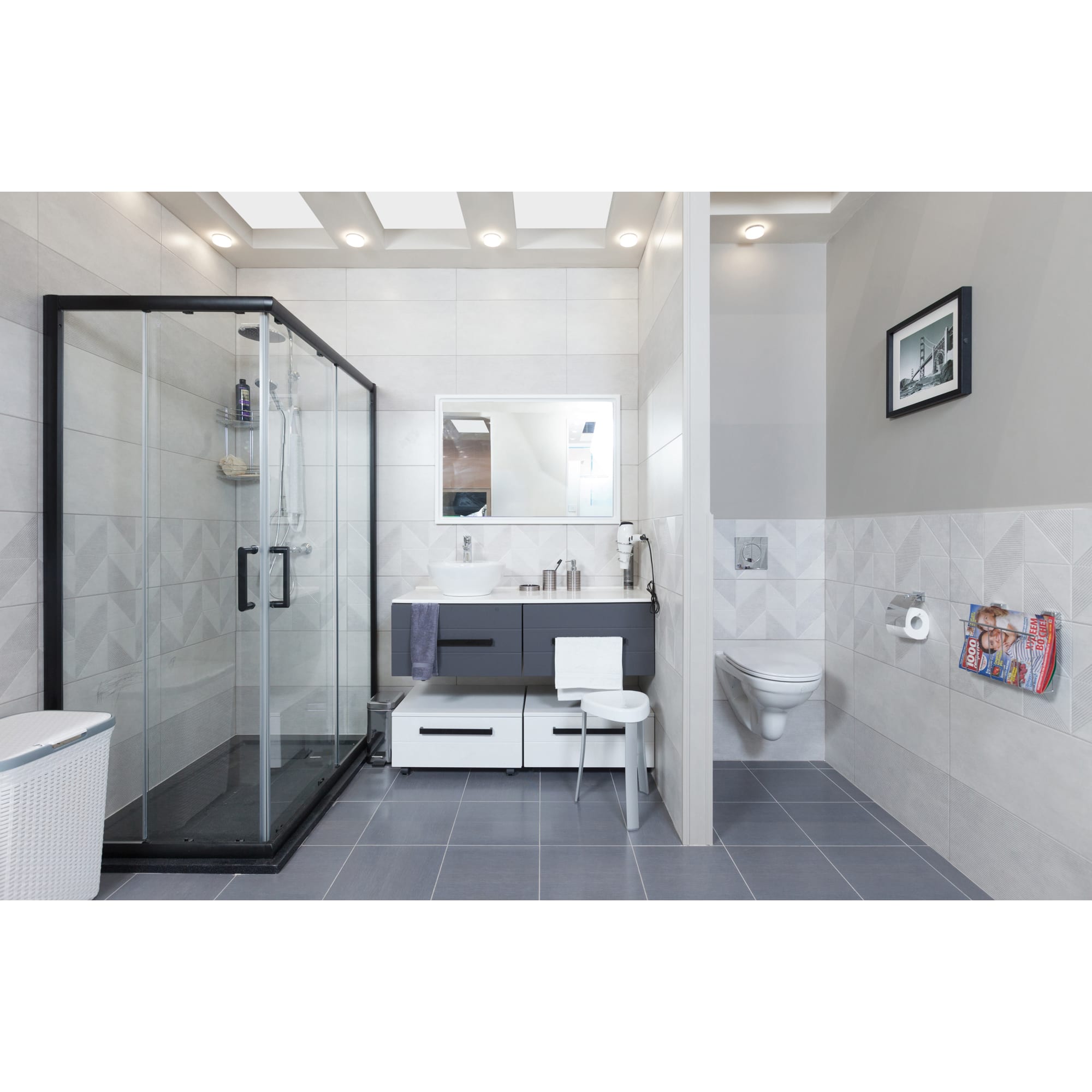 16362410 Зеркало без полки 60 см цвет белый Santreyd  - Вид №4